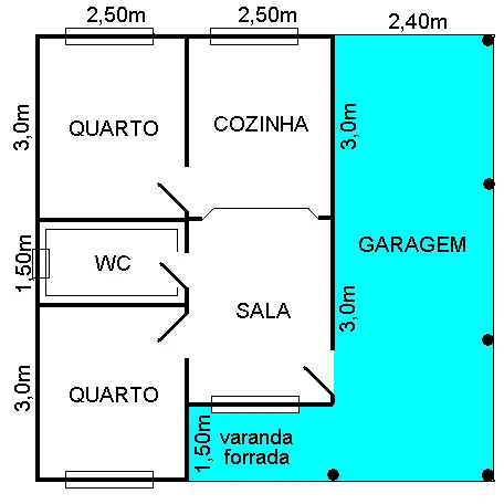planta baixa 33,5m2
