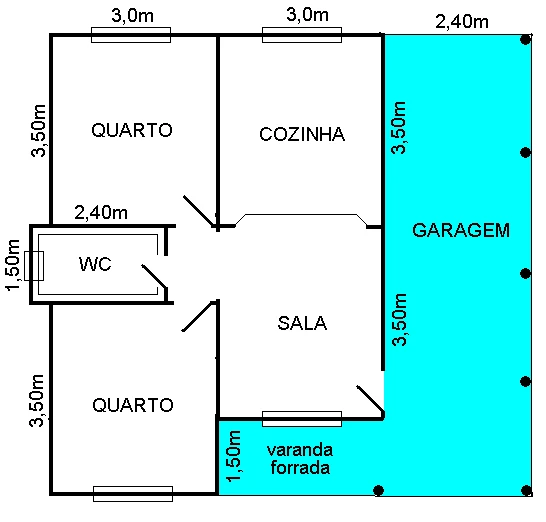 planta baixa 46,5m2